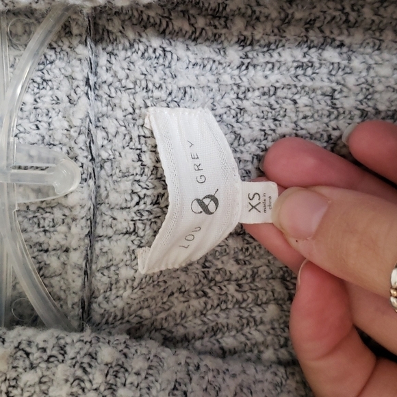 Lou & grey waterfall cardigan sweater, gray, oversized, chunky, women's size XS. - Picture 4 of 6